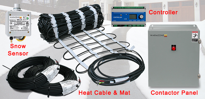 ClearZone radiant snow melting system components.